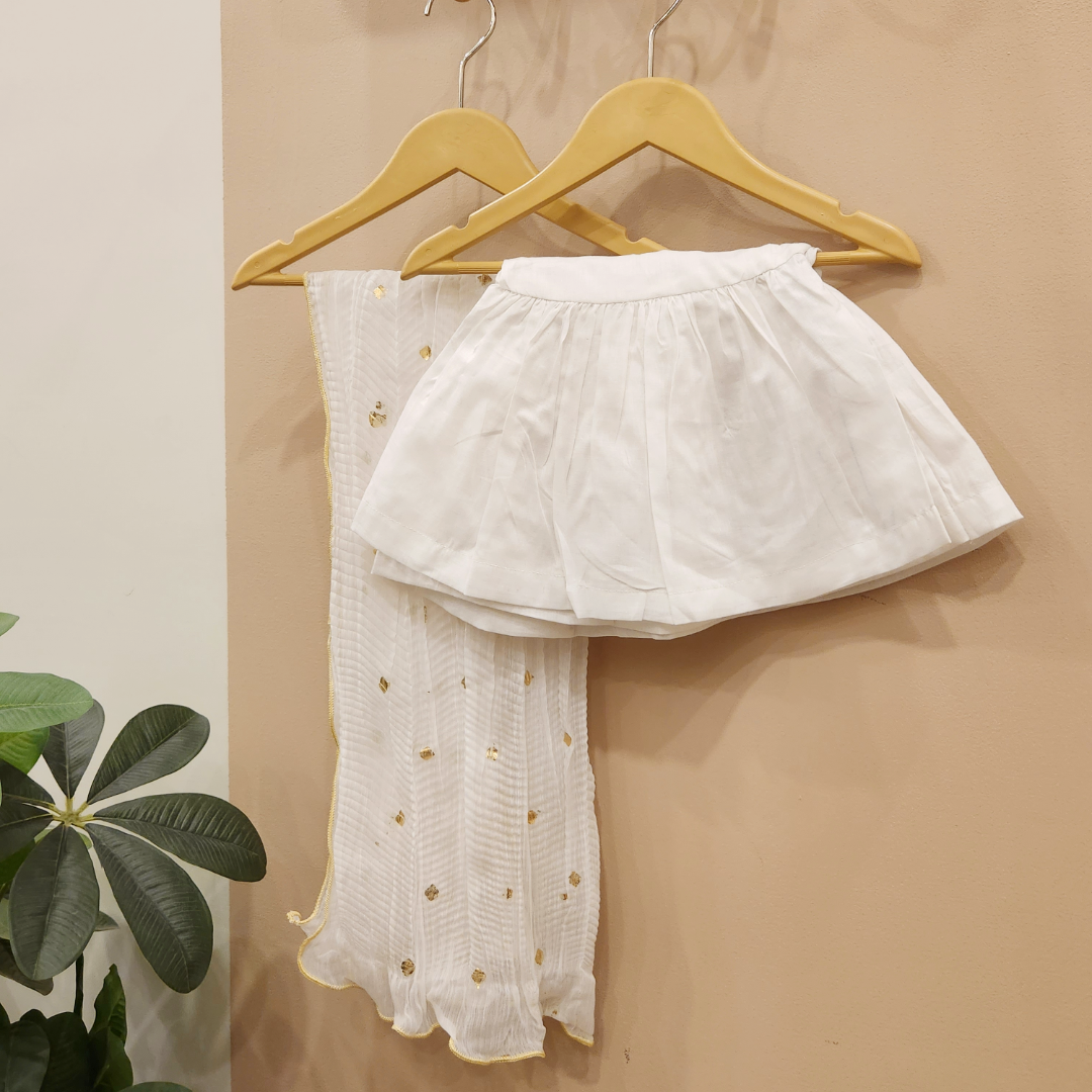 Botanical Mist Gharara Set with Dupatta