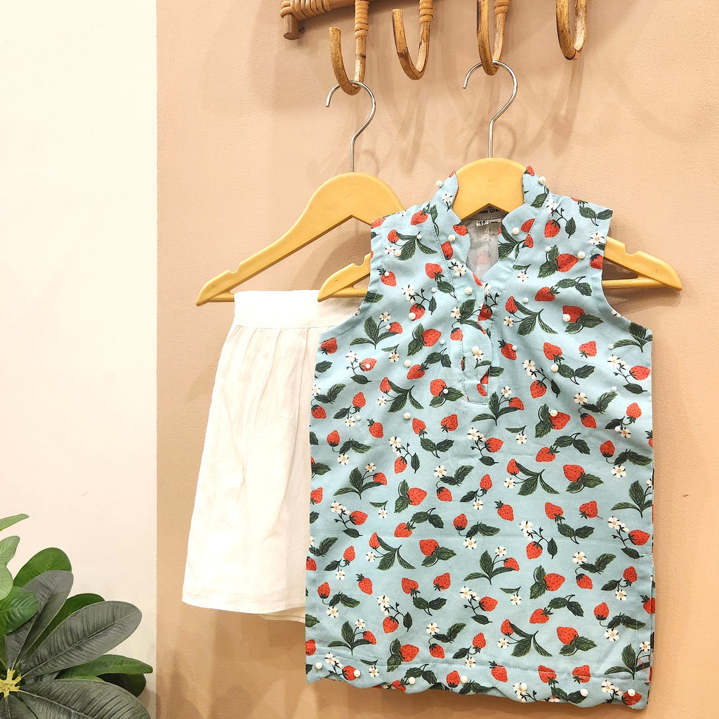 Minty Berry Gharara Set