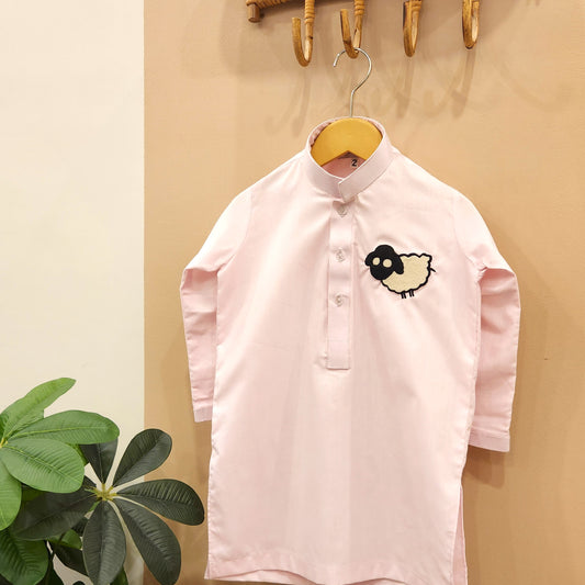 Powder Pink Sheep Kurta