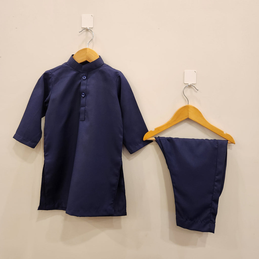 Azure Bloom Heritage Waistcoat with Navy Blue Kurta Trouser