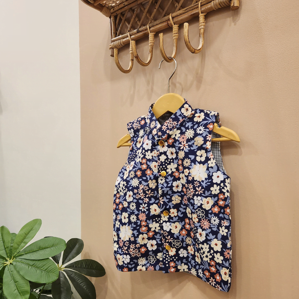 Dark Blue Floral