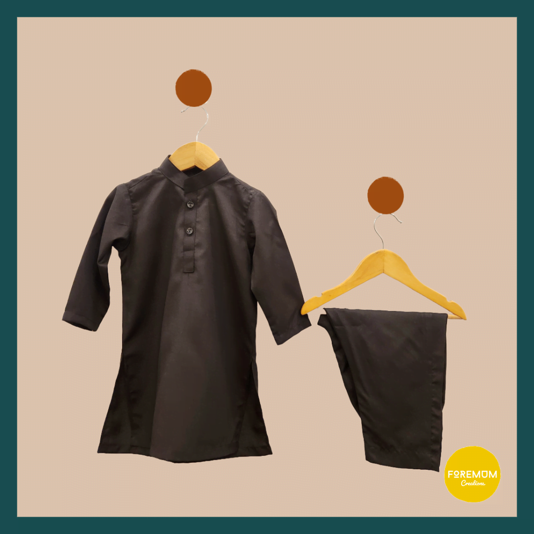 Classic Black Kurta Trouser