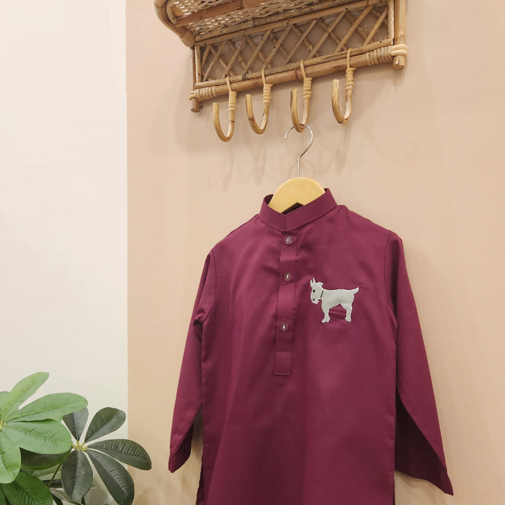 Maroon Goat Kurta Trouser