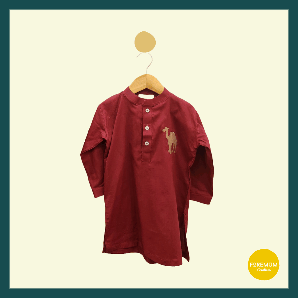 Maroon Camel Kurta only