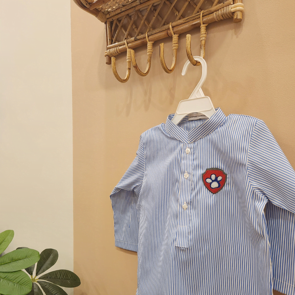 Blue Striped Paw Patrol Kurta only