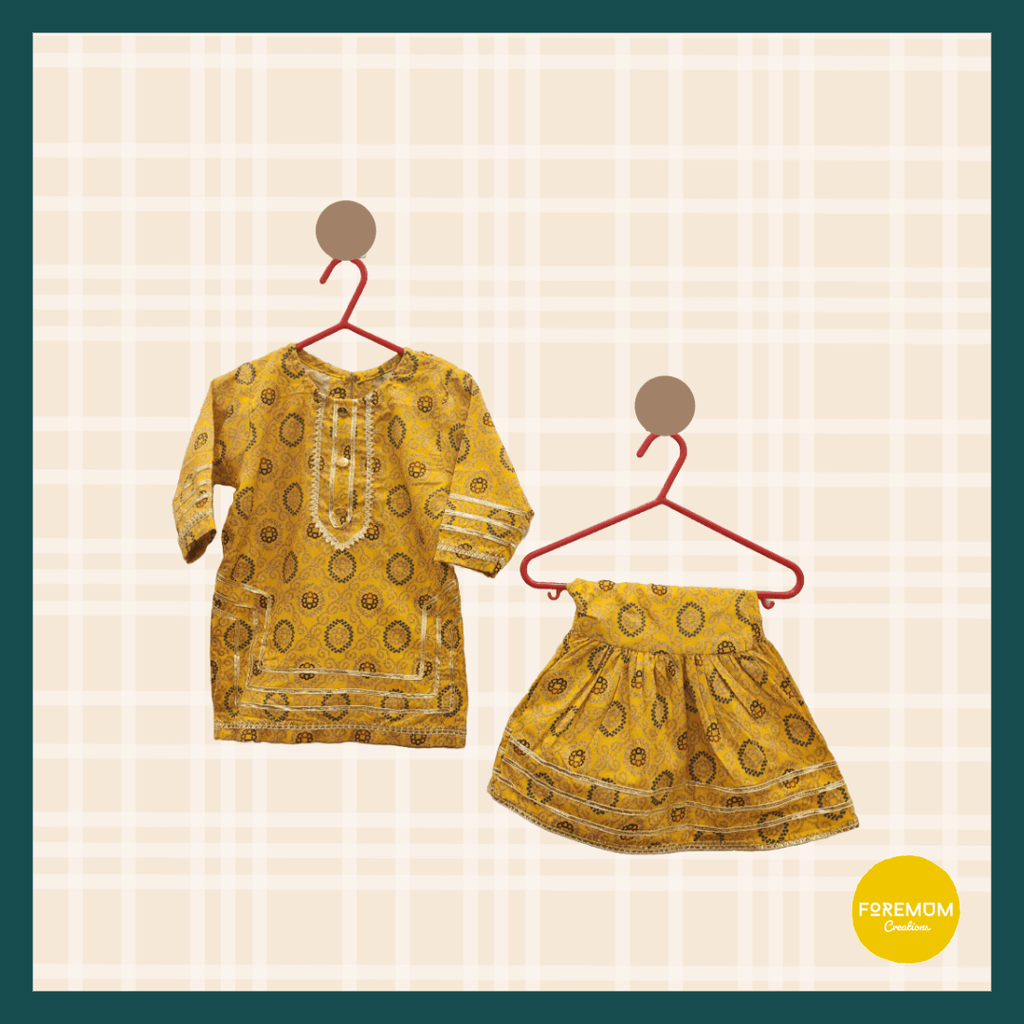Yellow Chunri Lawn Gharara Set
