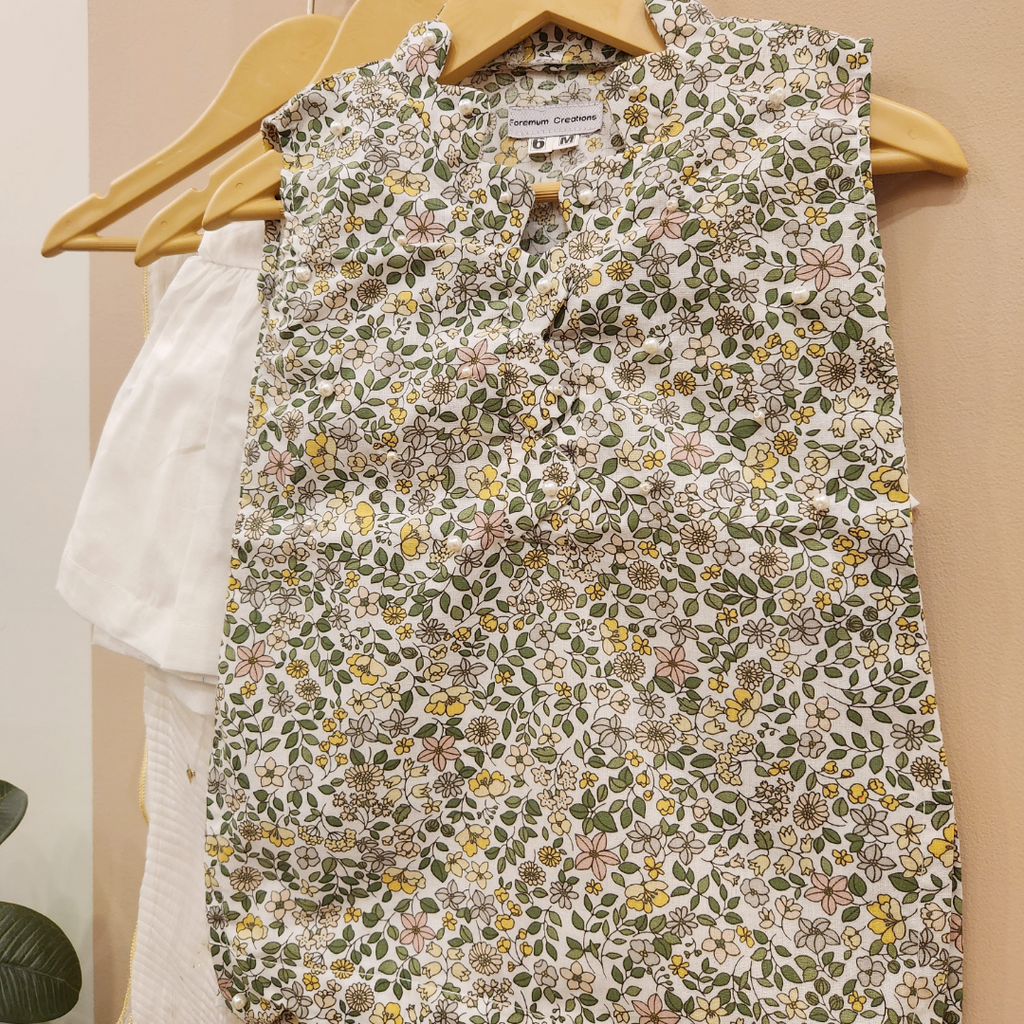 Botanical Mist Gharara Set with Dupatta
