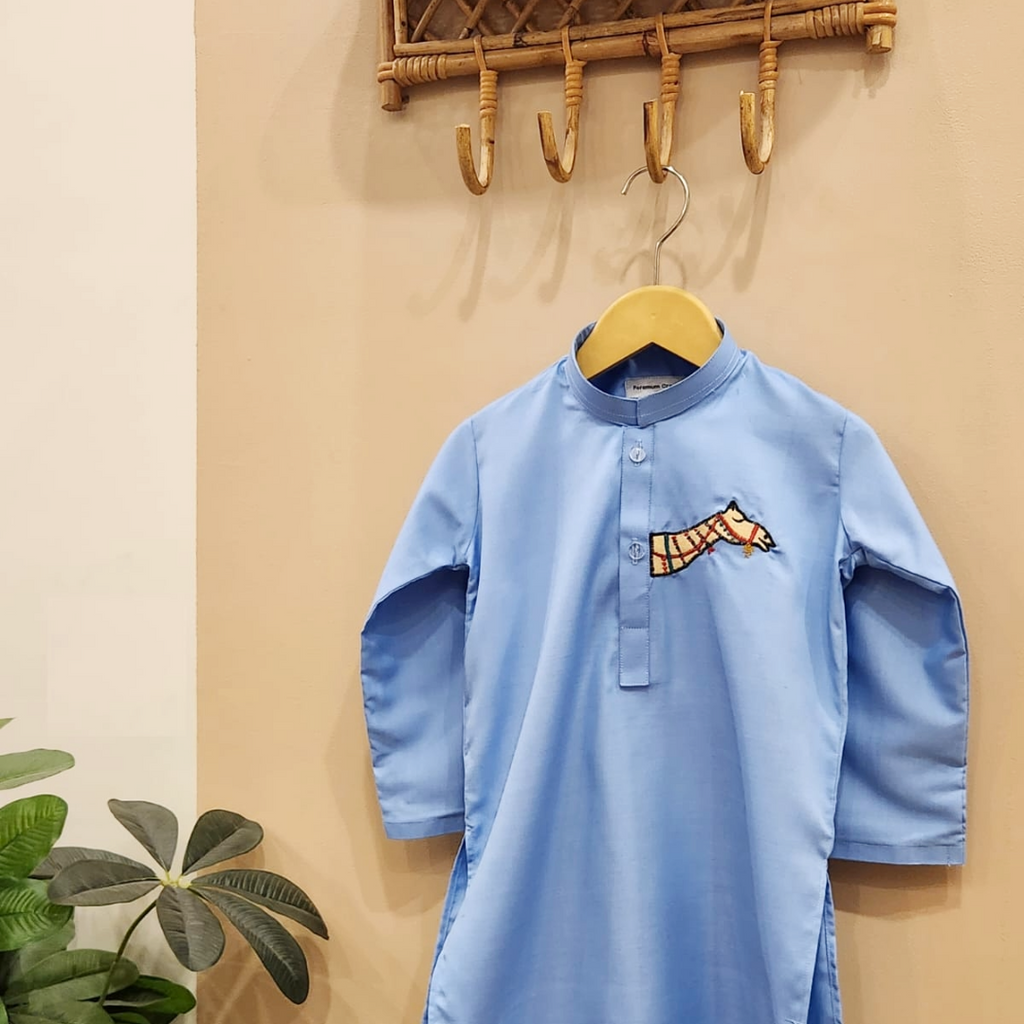 Camel Caravan Set in Pastel Blue