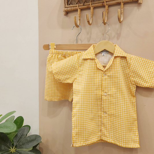 Lemon Checkmate Safari Suit