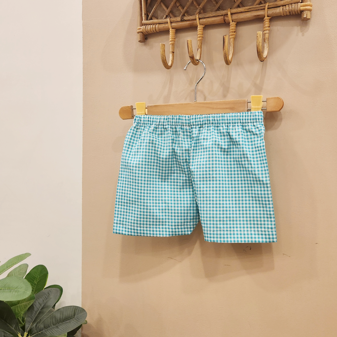Aqua Checkmate Safari Suit