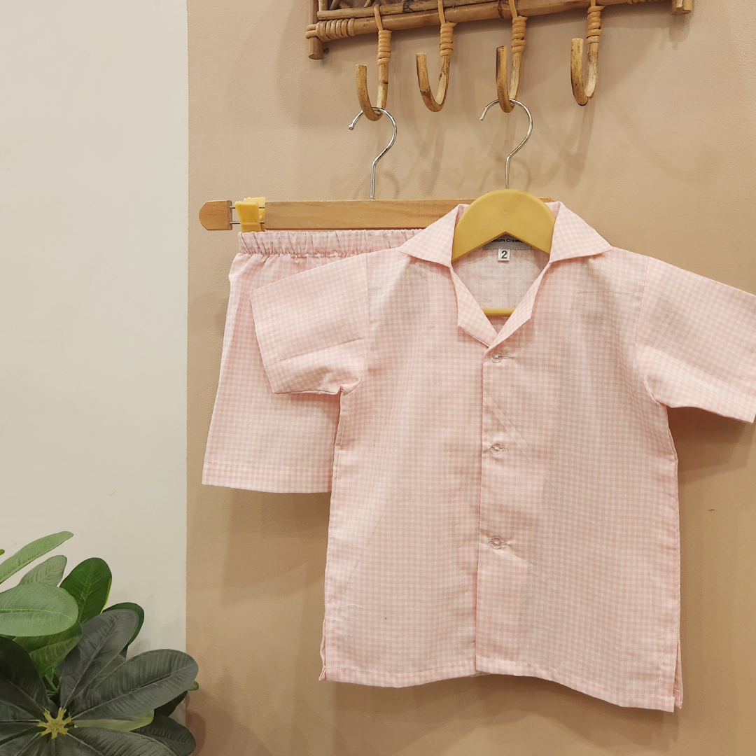 Pink Checkmate Safari Suit