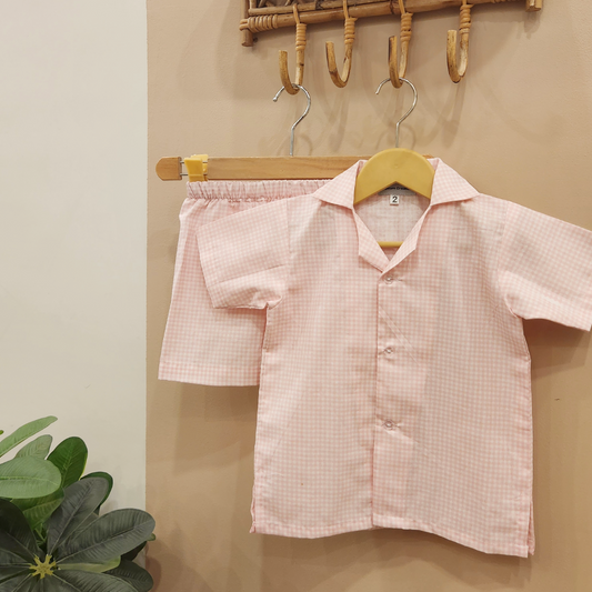 Pink Checkmate Safari Suit