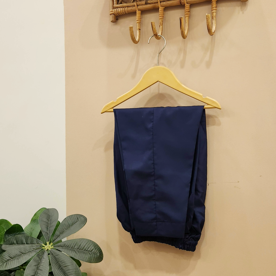 Beige Waistcoat and Navy Blue Kurta Trouser