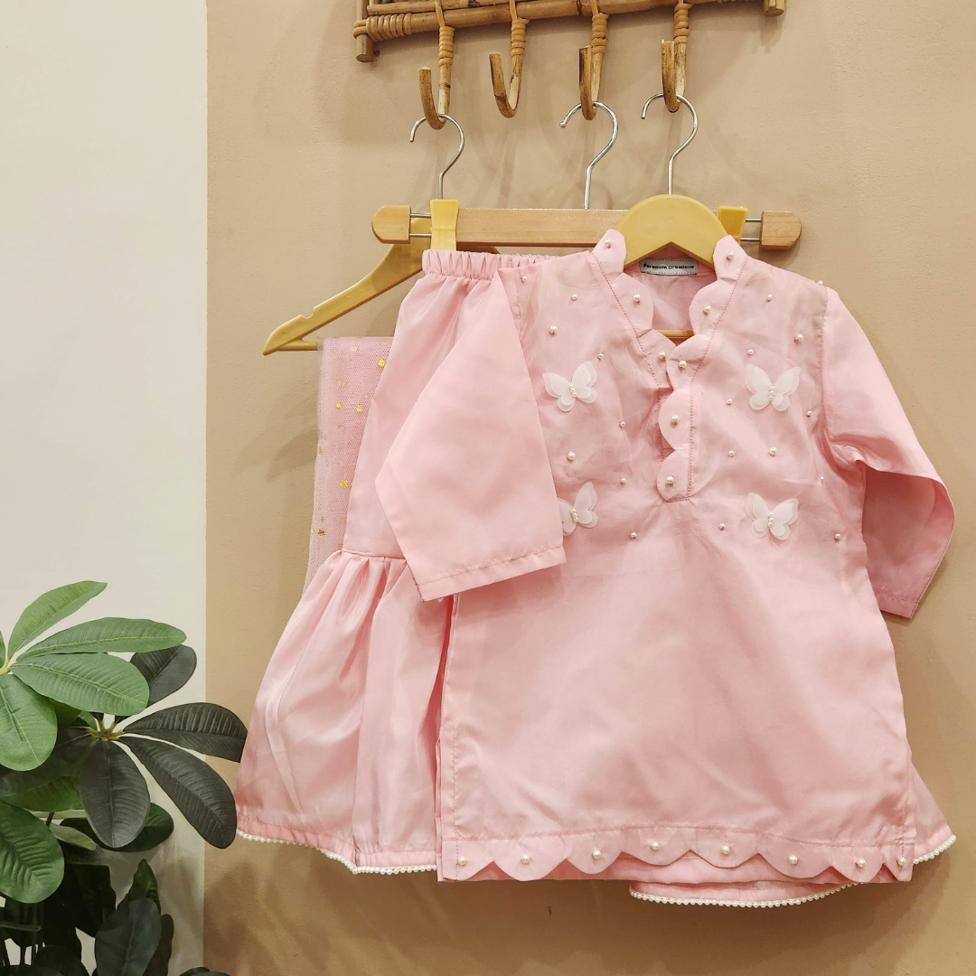 Luxe Rose Silk Butterflies Set